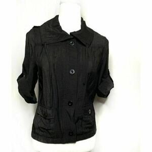 Basic Edge clothing  Black Utility Cropped Jacket - Size Small